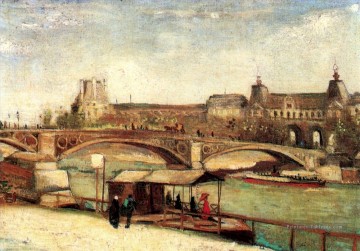 Le Pont du Carrousel et le Louvre Vincent van Gogh Peinture à l'huile